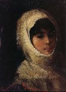 Nicolae Grigorescu Girl with White Veil Germany oil painting artist
